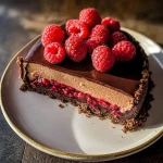 Dark Chocolate Raspberry Cheesecake
