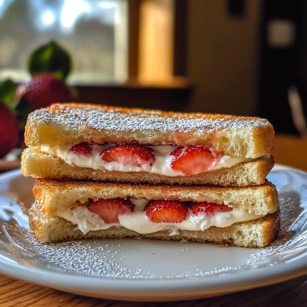 Fried Strawberry Cheesecake Sandwiches