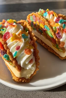 Fruity Pebbles Cheesecake Tacos