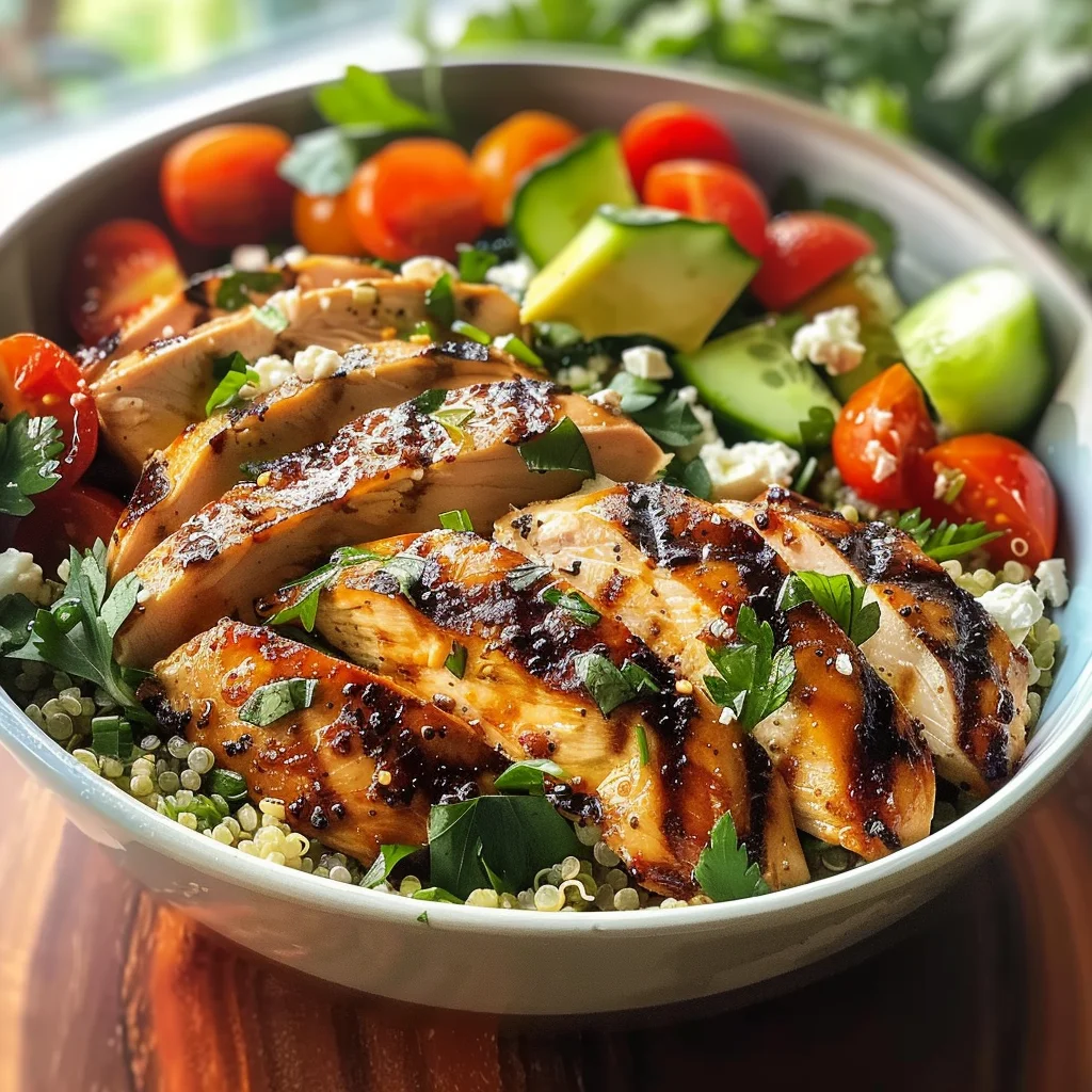 Grilled Chicken Quinoa Bowls