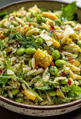 Grilled Corn Orzo Salad with Scallion Dill Dressing