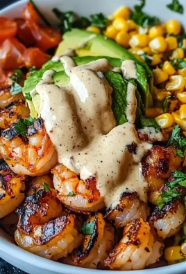 Grilled Shrimp Bowl with Avocado, Corn Salsa & Creamy Garlic Sauce: An Incredible 7-Ingredient Recipe