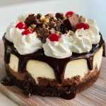 Hot Fudge Sundae Brownie Cheesecake