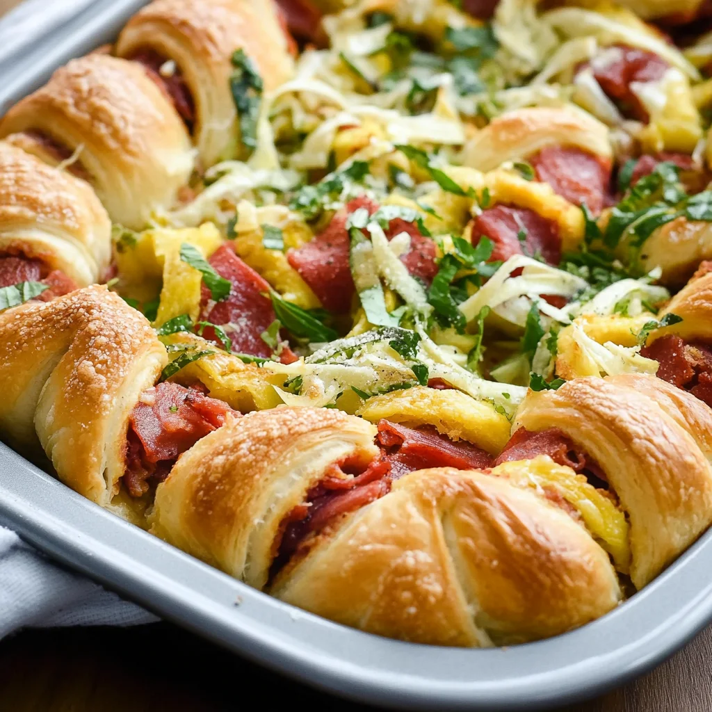 Italian Crescent Roll Sandwich Bake - Easy Party Favorite