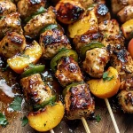 Jalapeno Peach Chicken Skewers