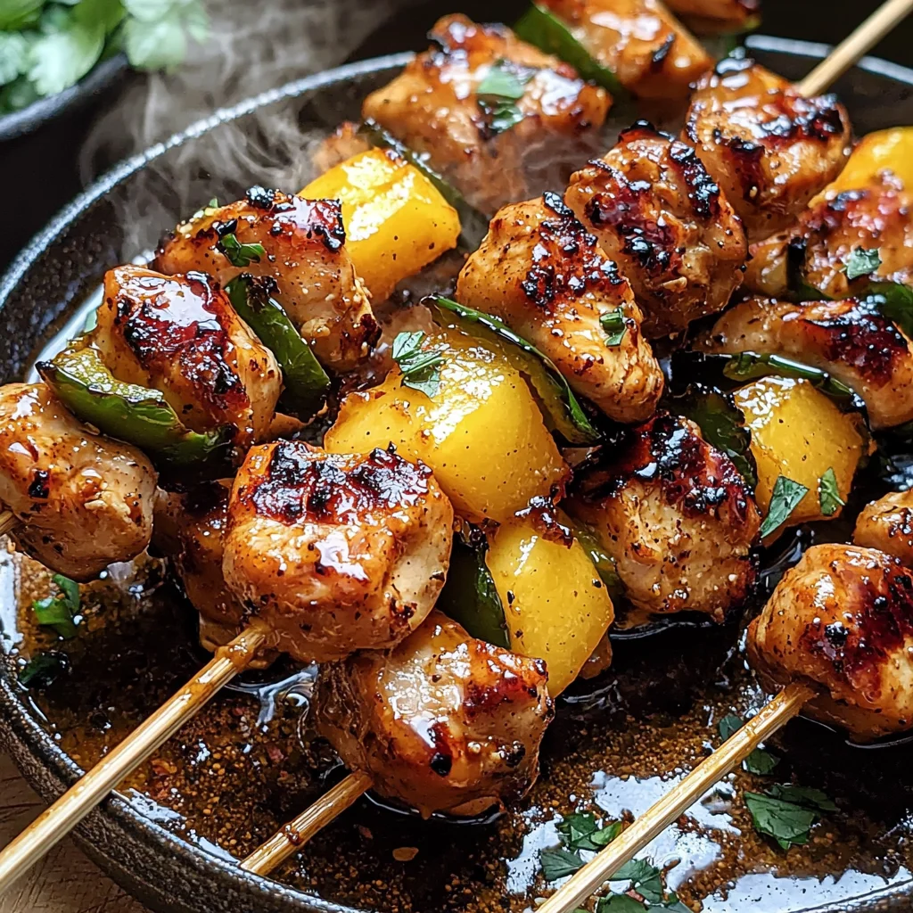Jalapeno Peach Chicken Skewers