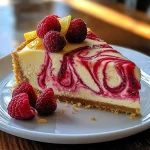 Luscious Lemon Raspberry Swirl Cheesecake