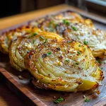 Oven Roasted Garlic Cabbage Steaks