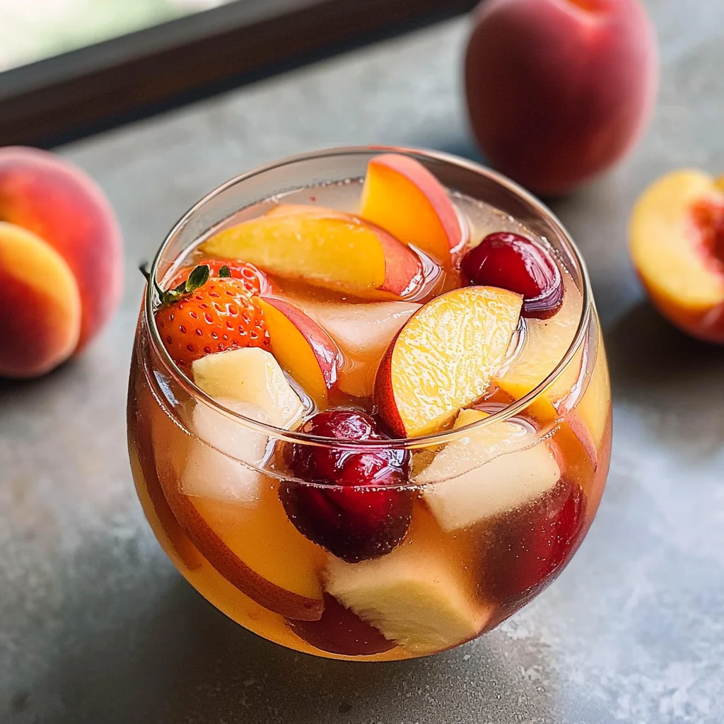 Peach Strawberry Cherry Summer Sangria