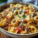 Philly Cheesesteak Tortellini Pasta