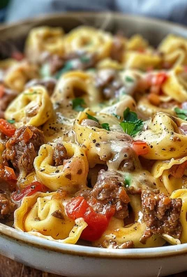 Philly Cheesesteak Tortellini Pasta