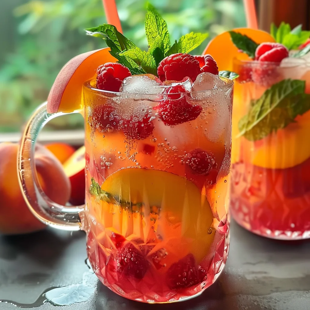Raspberry Peach Lemonade