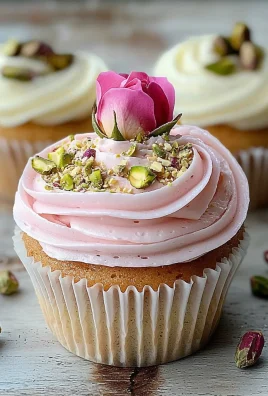 Rose and Pistachio Cupcakes: A Floral Delight