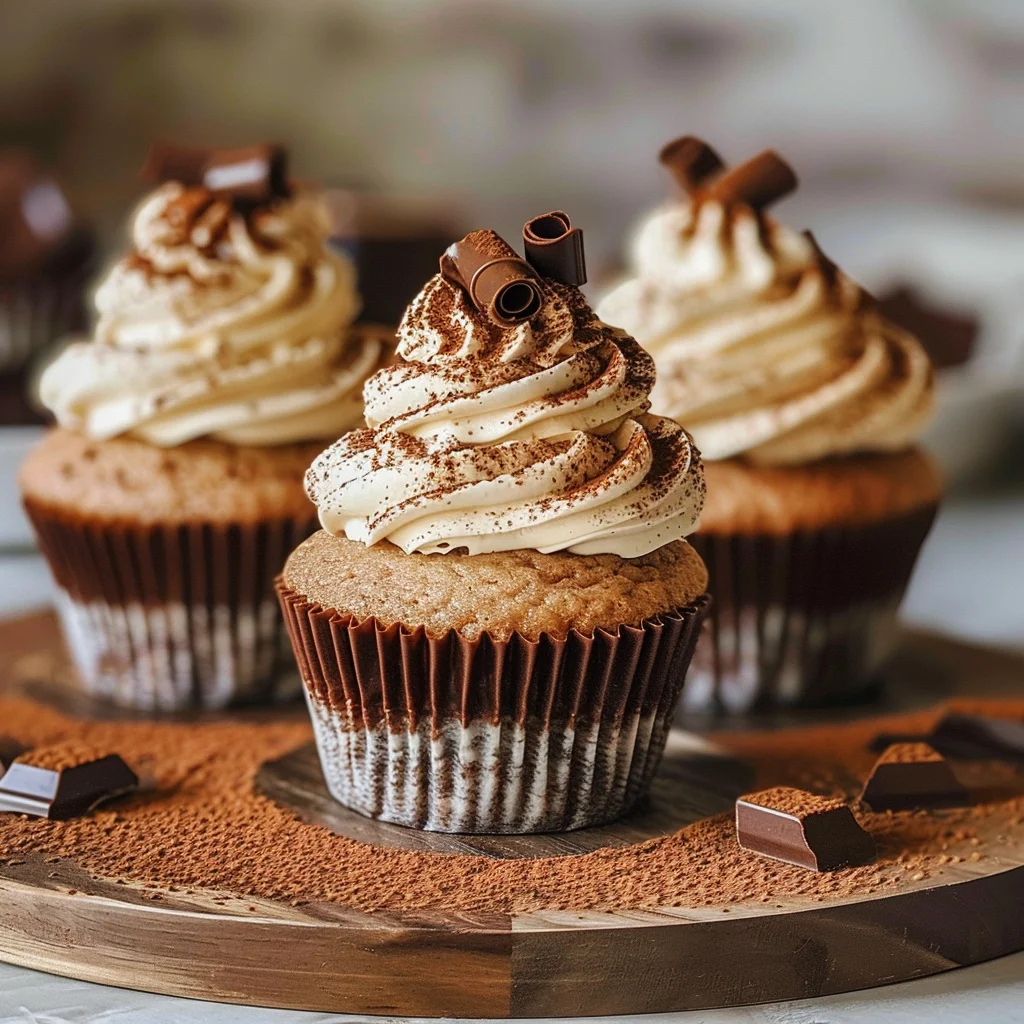 Tiramisu Cupcakes – Espresso-Infused, Creamy Frosting