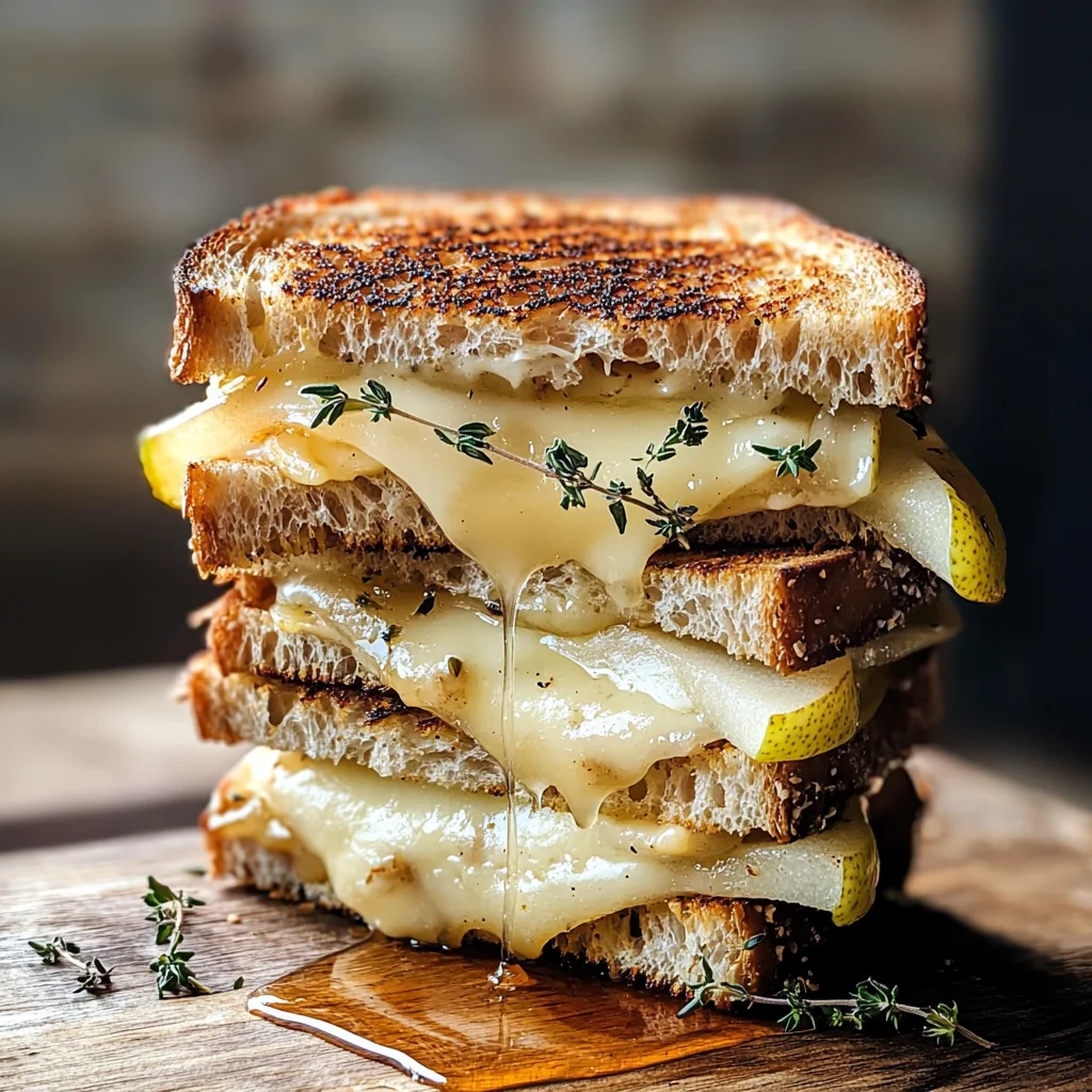 Brie & Pear Grilled Cheese Sandwich