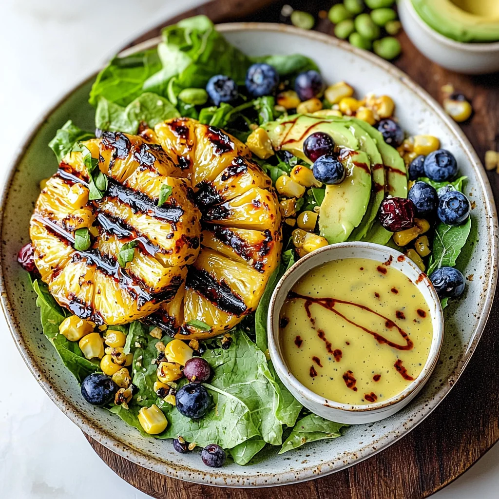 Creamy Citrus Dressing + Grilled Pineapple Salad