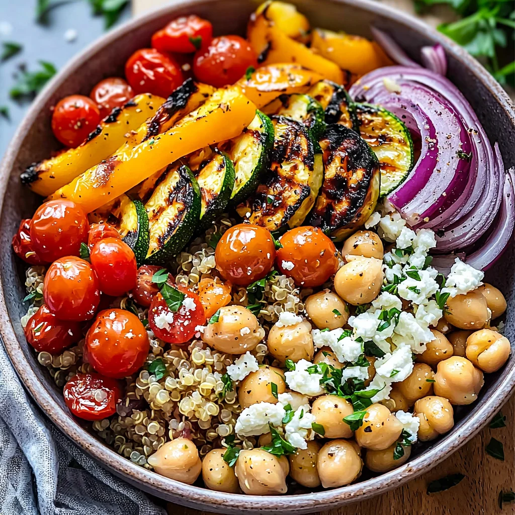 Healthy Grilled Mediterranean Bowl