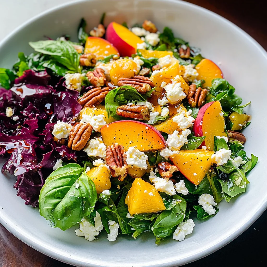 Simple Peach Feta Salad