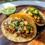 Street Corn Smash Burger Tacos